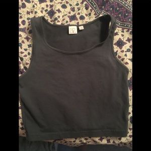 Gray crop top